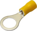 Yellow  Ring Terminals 12mm 100 Pack